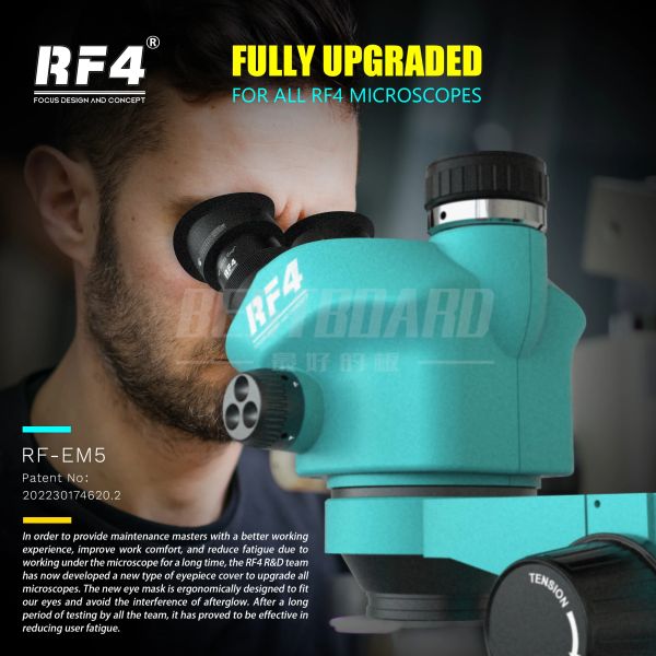 RF4 RF7050 0.5ctv Microscopio Trinocular Cabeza Simul Focal Continuo Zoom Microscopio estéreo WF10X/22 mm Soldadura por teléfono de ojo