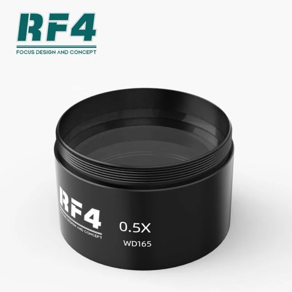 RF4 WD165 0.5x 0.7x 0.48X Lente de microscopio auxiliar para lente de vidrio de cámara estereo zoom trinocular