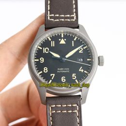 RFF 327006 Nieuwste producten Mens Watch Japan Miyota 9015 Automatische Mechanische Titanium Metal Case Black Dial Lederen band Super Edition Eternity Sport Horloges