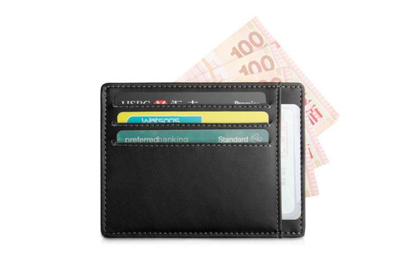 Porte-cartes de crédit en cuir véritable permis de conduire portefeuille étui de carte d'identité de haute qualité pour voyage 2017 nouveaux hommes d'affaires mince carte souple