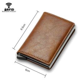 Autres accessoires de mode Titulaire de la carte Rfid Hommes Portefeuilles Sac d'argent Mâle Noir Court Portefeuille Petit Cuir Slim Mini Pour Airtag Air Tag J220809Autre accessoire de mode