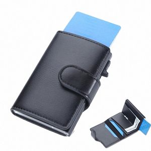 RFID -kaarthouder Wallets Men Slim Thin Mini Bank Credit Cardholder Case Black Magic Trifold Minimalistische Smart Wallet Porte Carte Z18U#