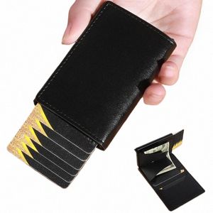 RFID Smart Wallet Kaarthouder Metaal Dunne Slanke Mannen Vrouwen Portefeuilles Pop Up Minimalistische Portemonnee Kleine Zwarte Portemonnee Vallet Walets voor Mannen m09H #