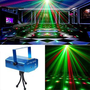 RG Strobe Podiumverlichting Disco DJ Lights Geluidsgeactiveerd met afstandsbediening Laserprojectie-effectverlichting voor bar KTV Verjaardag Bruiloft Kerstmis