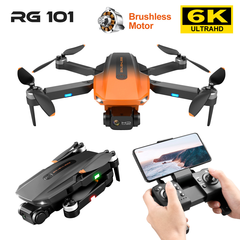 RG101 GPS DRONE 6K HD Dual Camera Photografia aerea professionale 5G WiFi FPV Immagine in tempo reale Quadtrocopter