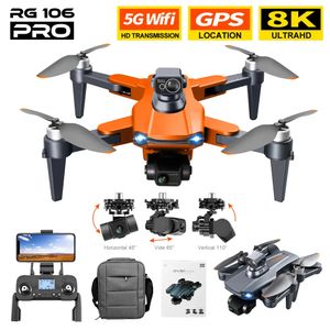 RG106 Max RG106 Pro Drone 8k GPS professionnel 3km quadrirotor avec double caméra 3 axes cardan sans brosse RC Dron Fpv jouets