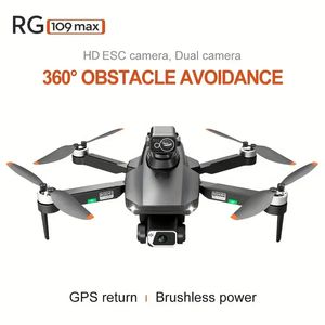 RG109MAX Drone Aéreo ESC HD Cámara Dual, Retorno Automático GPS, Posicionamiento De Flujo, Evitación Inteligente De Obstáculos 360°, con Bolsa De Almacenamiento Y Caja De Color