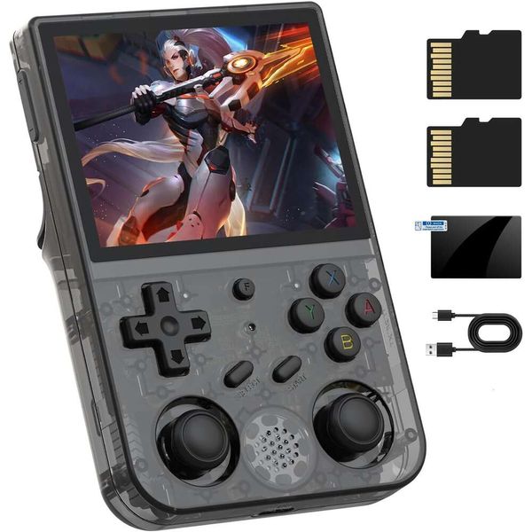 RG353V Retro Video Handheld Game Console 3,5 pouces Screen Android 11 et Linux System RK3566 64bit jeu Player 64 Go TF Carte intégrée 450 Classic Games Bluetooth 4.2 5G WiFi