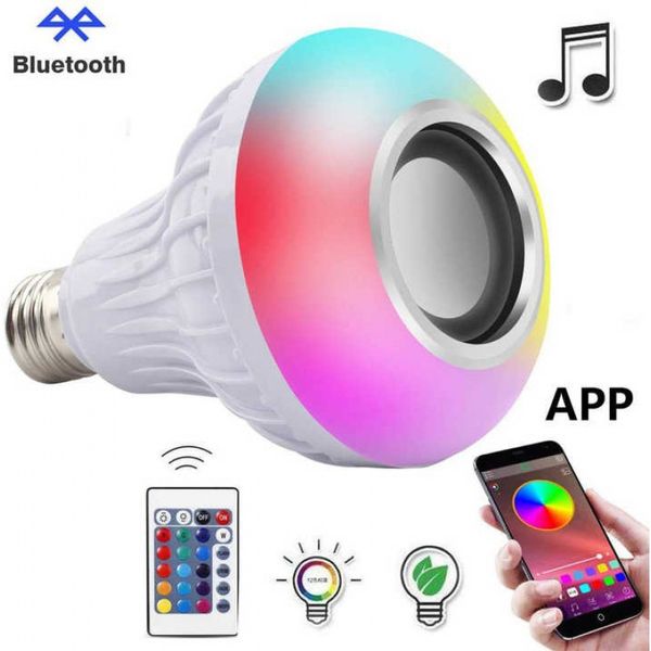 Ampoule musicale Bluetooth rvb, Led très brillante, lumières magnifiques, télécommande sans fil avec scène Audio, vente en gros