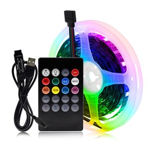 Bande LED USB variable rvb 5050, lumière LED Flexible, contrôle Bluetooth/contrôle de la musique, éclairage de fond TV, DIY