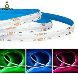 Bandes LED RVB COB 810leDSM 840LEDSM 10 mm DC12V ou 24V de haute densité Flexible Tape Mixcolor IP20 Nowaterprof 5MROLL2137899