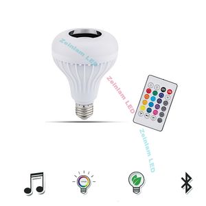 RGB-kleur veranderende Bluetooth gloeilampluidspreker Smart LED-muzieklamp met met bijgewerkte afstandsbediening