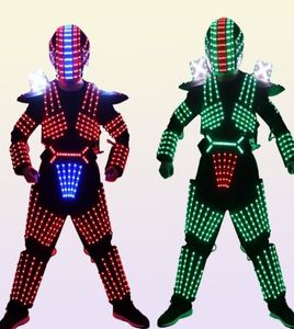 RVB Color LED Cultiver de robot costume costume masculin LED LUMING Clothing Dance Wear pour les clubs de nuit Party KTV Supplies8095978
