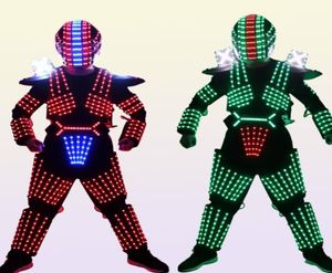 RVB Couleur LED Costume de robot costume costume conduit des vêtements lumineux Dance Wear pour les clubs de nuit Party KTV Supplies9249988