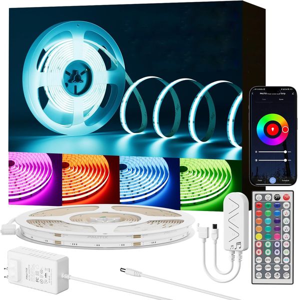 Tira de neón LED con atenuación inteligente, colorida, RGB, 12V, 24VCOB, barra de tira suave, lámpara de ambiente para sala de estar