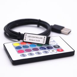 RGB Controler 24Key USB Smart Control 5V RGB LED -tape 5050 2835 IR -controller RGB Strip Lights 4 Pin