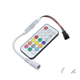 Controladores Rgb 14Key 21Key Mini Controller 3Pin Led Pixel para Strip Ws2811 Sk6812 Ws2812B 1903 con luces de entrega de caída remota Lig Dhzhu