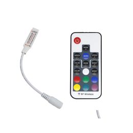 Contrôleurs RVB 17 touches Dc524V Mini RF sans fil Led télécommande Rgb avec 4 broches femelle pour contrôler la bande Smd 5050 éclairage et Mod Ot89Y