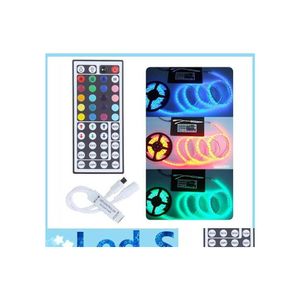 RGB -controllers EST DC 12V 44 toetsen IR Remote LED -controller voor 3528 5050 SMD Lichten Strip Drop levering Verlichting Accessoires Otbyi