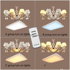 RGB -controllers Intelligente verlichtingscontroller Remote Licht Draadloze bedieningsschakelaar Gesegmenteerd ￩￩n twee drie vier kanalen 110V 220V DHZWH