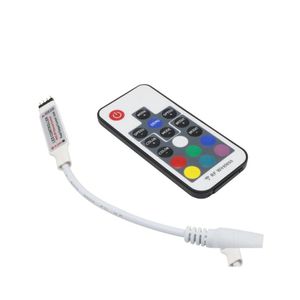 RGB -controllers LED -controller DC5V24V 12A 17KEY MINI RF Wireless Remote Dimmer voor 5050 3528 Flexibele strip lichtval levering Lig Othmf