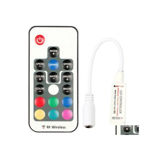 Controladores Rgb tira de Led 5 12 24 V voltios Rgb Usb Ir Rf controlador remoto 5V 12V 24V luz 17 teclas entrega de luz inalámbrica luces Otbse