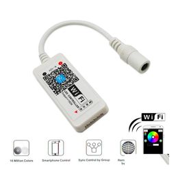 Contrôleurs RVB Led Wifi Controller Dc 528V Mini Light par Android et Ios App pour Smd 3528 5050 Strip Drop Delivery Lights Lighting Dhu7D