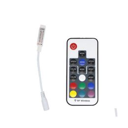 RGB -controllers Mini RF Wireless Remote RGB Strip LED -controller DC 524V 17 toetsen 22 Modi Real 12a met voor drop levering lights Lig Otakf