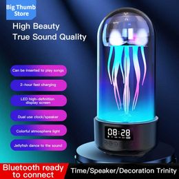 RGB Creative Mechanical Jellyfish tafellamp Bluetooth -luidspreker Kleurrijke nachtlicht Octopus Audio Home Desktop ornamenten Lamp