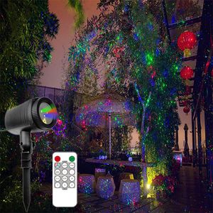 Luz móvil con efecto de estrella de luciérnaga RGB,  lámpara de jardín láser para exteriores,  luces de proyector de Navidad con Control remoto RF