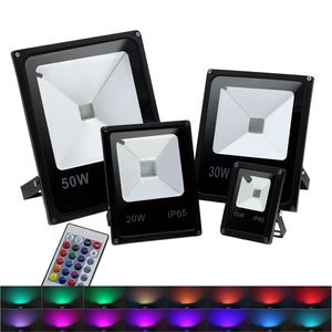 Projecteurs RGB 10 W-200 W RGBLED projecteurs extérieur LED à couleur changeante lumière de sécurité IP65 étanche LED s projecteur