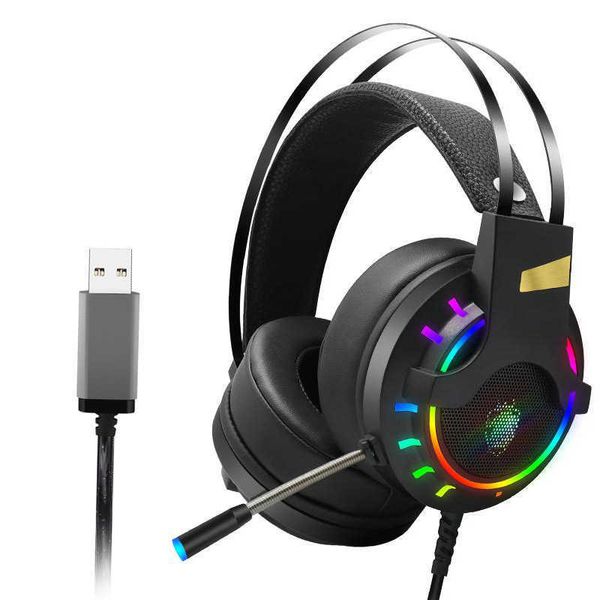 RGB K3 Usb7.1 2024 Tuner Version Esports Poulet Internet Café Jeu Ordinateur De Bureau Casque D4i7