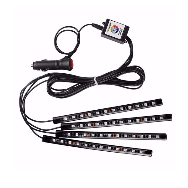 RGB LED voiture intérieur lumières bandes étage décor atmosphère bande lampe pièces accessoires usalight