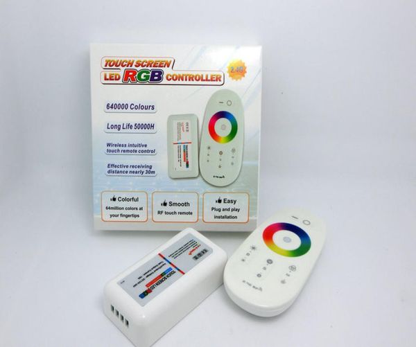 RGB led de contrôle DC12-24A 18A RGB led de contrôle 2.4G tactile sn RF télécommande pour led bande ampoule downlight9883739