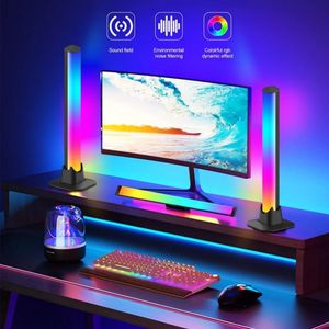 RVB LED lampadaire de bureau barres lumineuses veilleuse musique rythme atmosphère lumières rétro-éclairage pour jeu TV salle décoration lampe