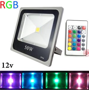 RGB LED Floodlight 10W 20W 30W 50W LED Buiten Spotlight 12V LED Outdoor Light Reflector Spot Floodlight24 Key Remote Control3755219