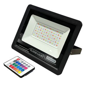 Reflector Led RGB de 20W, 30W, 50W, 100W, 220V, 110V, reflector de lámpara de pared para exteriores, iluminación de jardín impermeable IP66