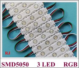 RGB LED Licht Module SMD 5050 Waterdichte LED Reclame Pixel Module voor Teken Brief RGB DC12V 1W 3 led IP66 78mm X 17mm X 6mm