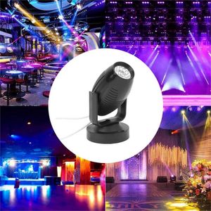 Projecteur de scène LED RGB 85-265V 360 degrés KTV Bar DJ Disco Party Spot Beam lampe légère Mini projecteur de piste de danse éclairage D2.5