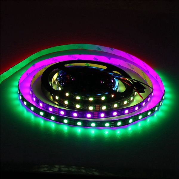 Tira de luz LED RGB 32.8 pies WS2811 Direccionable Programable Color de sueño Luz de píxel LED digital 24 V 10 m 600 LED Efecto de persecución del arco iris LED