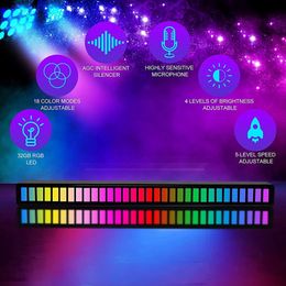 RVB LED Strip Light Music Sound Control Pickup Rythm Ambient Lamp atmosphère Lumières nocturnes pour le bar Room TV Gaming Decoration