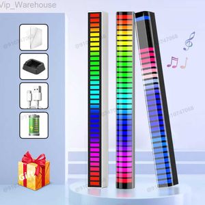 RGB LED Strip Licht Muziek Geluidsregeling Pick -up Rhythm Ambient Lamp Smosfeer Night Lights For Bar Car Room TV Gaming Decoratie HKD230812