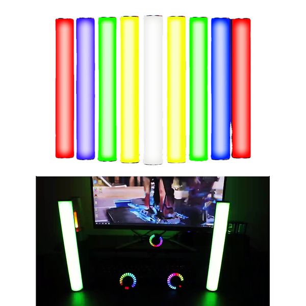 Barra de luz de video LED RGB, control de aplicación de varita de 1 pie, luz de fotografía de mano magnética, luz LED a todo color regulable 3200K ~ 9000K CRI95+ con batería incorporada de 4000 mAh