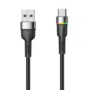 Lumière rvb led Joint renforcé 3A câble de données de charge rapide vitesse de Transmission câble USB type-c câble de charge