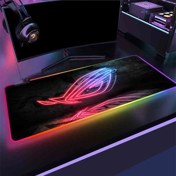 Alfombrilla de ratón RGB Republic of Gamers, alfombrilla de ratón ROG para ordenador de juegos, alfombrilla de ratón LED grande para Gamer, alfombrilla de escritorio grande, soporte DIY 2106152864