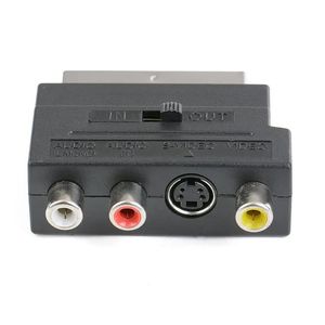 RVB SCART TO Composite 3RCA S-video AV TV Adapter ou vidéo DVD Recorder Télétude Télétude Projecteur