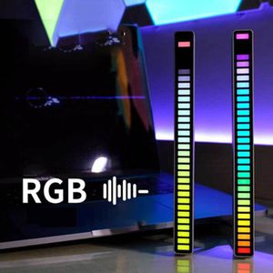 RGB-geluid Reactieve LED-verlichting Bar Controle Creatieve Kleurrijke Ambient Voice-Activated Pickup Rhythm voor Party Car Lamp Desktop