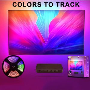 Bande lumineuse LED RGB TV, 3 à 8M, rétro-éclairage TV, application et synchronisation de la musique, pour ordinateur portable 247O