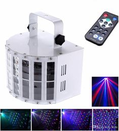 6 canaux RGBW Dmx512 LED Mini effet de lumière de scène papillon activé par la voix contrôle automatique LED Flash lumière Laser