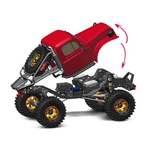 RGT RC Crawler 1:10 4WD Camiones fuera de carretera Rock Crawler Crusher EX86181 4x4 Pobby impermeable Juguete RC para niños